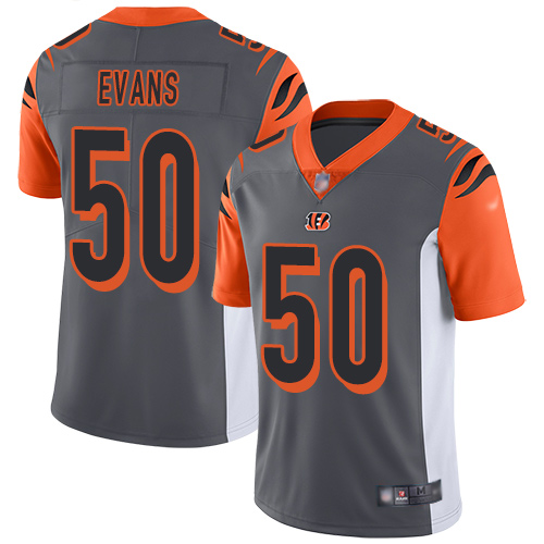 Cincinnati Bengals Limited Silver Men Jordan Evans Jersey NFL Footballl #50 Inverted Legend->cincinnati bengals->NFL Jersey